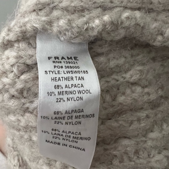 Frame Large Cuffed Raglan Sweater - Size Medium - Picture 5 of 6